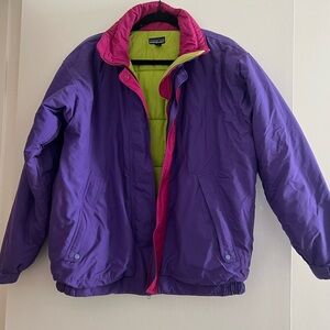 Patagonia Purple Puffer Jacket with Pink Accents